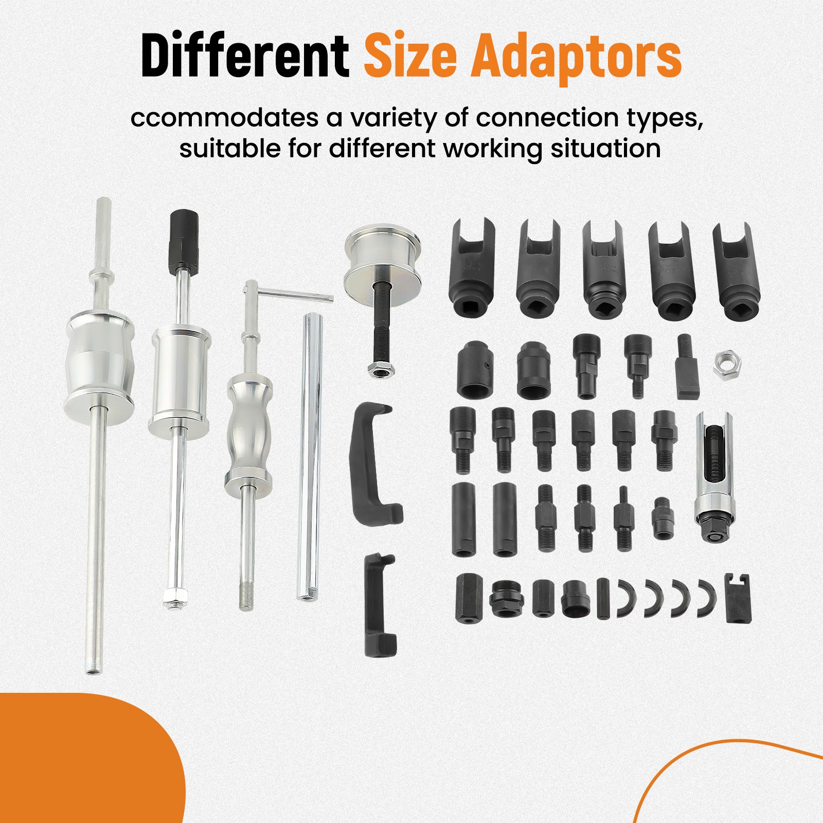 Auto Truck Diesel Injector Extractor Slide Hammer Puller Adapter Tool Kits 40PC