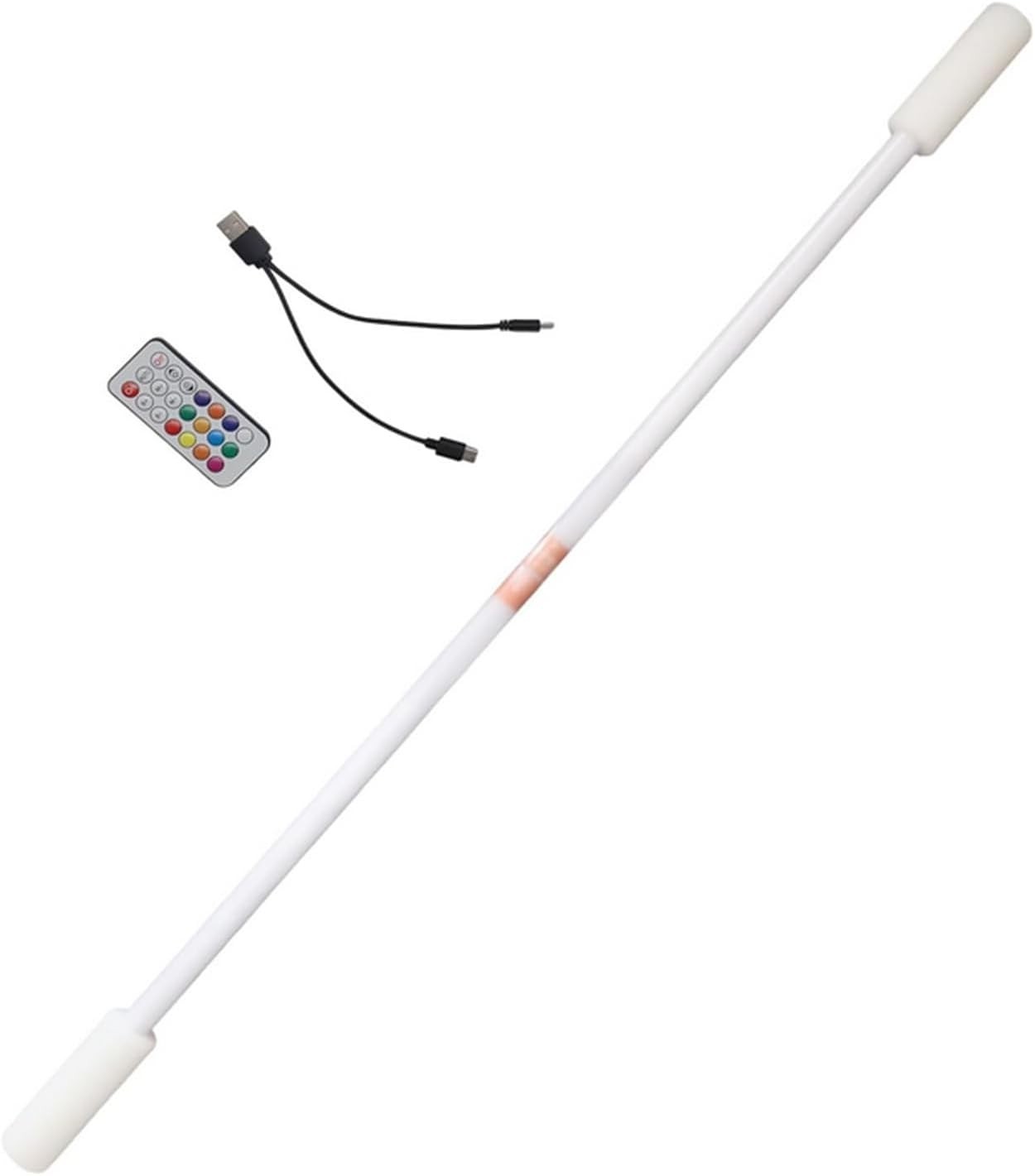 LED Poi LED Staff, Length 47.51 Inches, Stunning Light - Glow Staff Spinning Fun