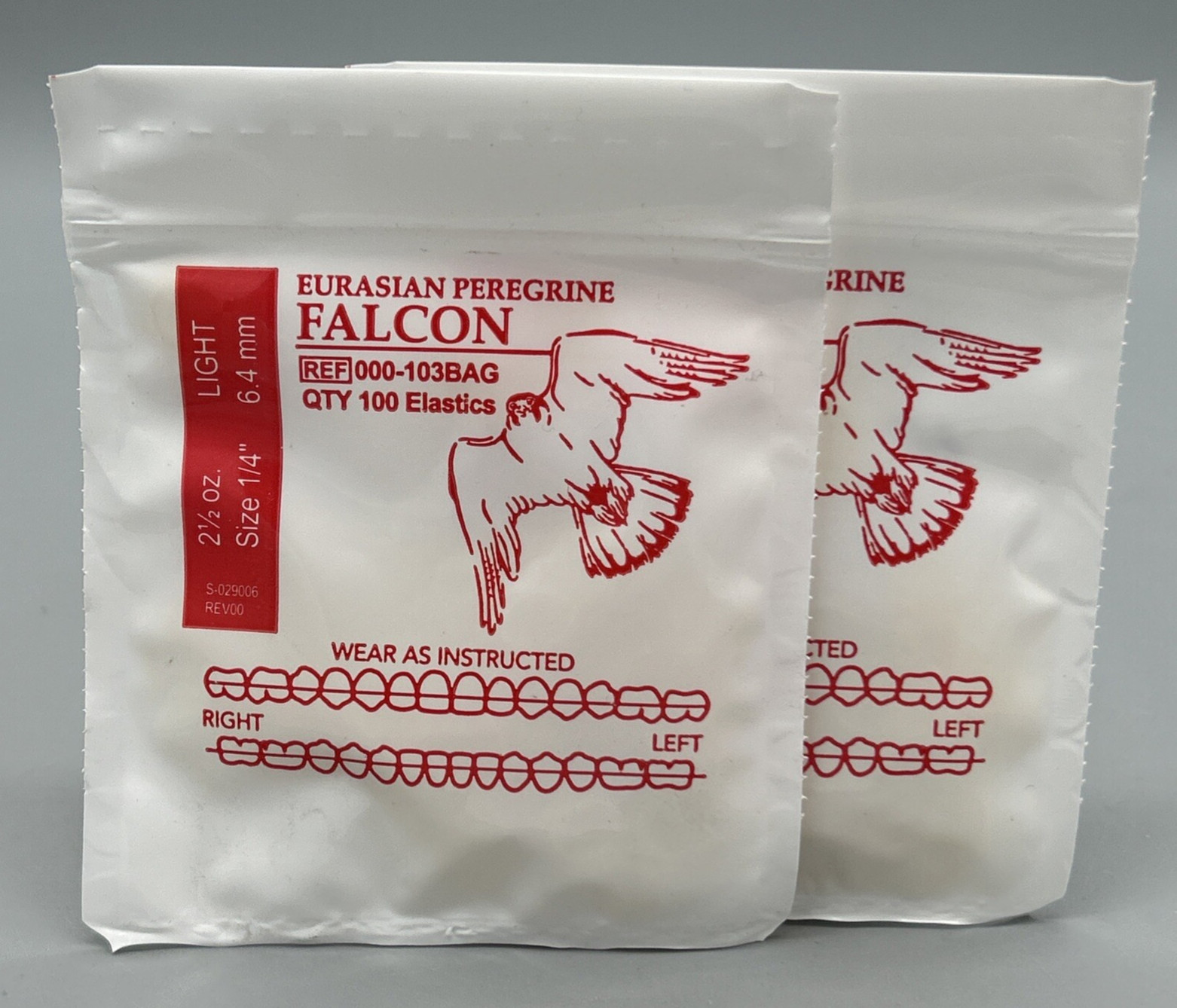 2 Falcon American Orthodontics Elastics Dental Braces Rubber Bands