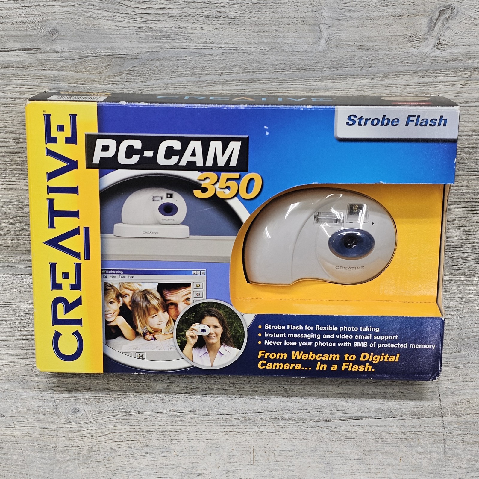 Creative PC-CAM 350 Webcam & Digital Camera with Strobe Flash USB 8MB Memory NEW