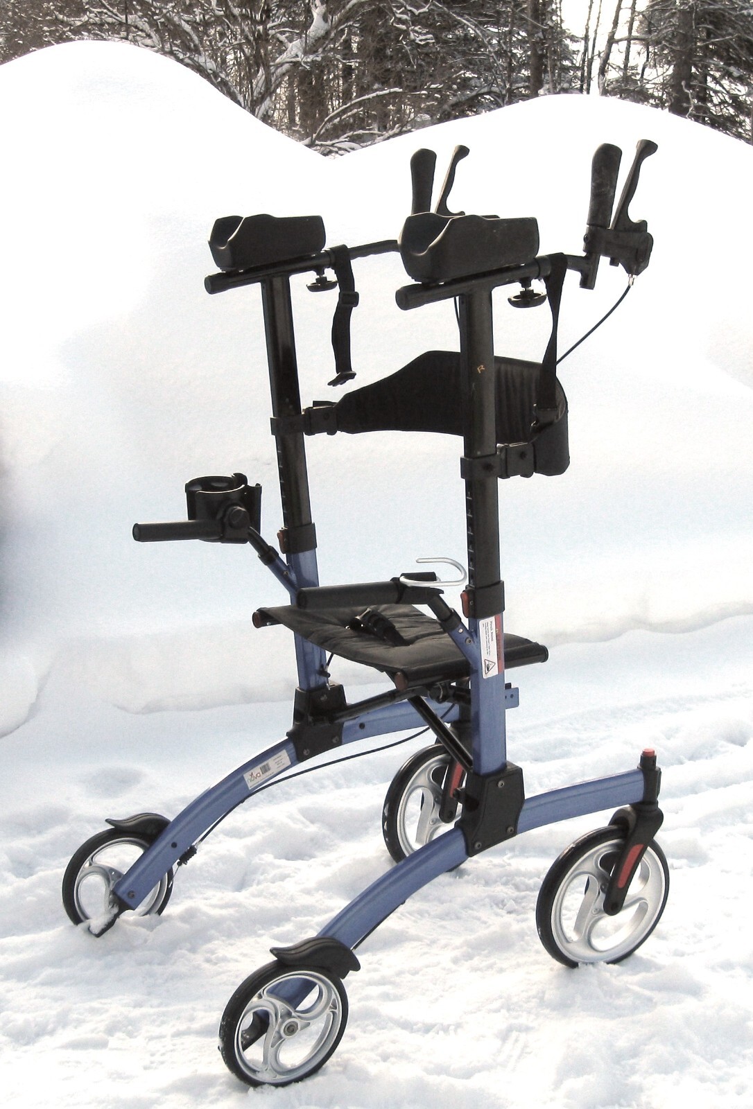Nova Dragon Fold n’ Go Rise UP Rollator Upright STANDING WALKER Bright BLUE