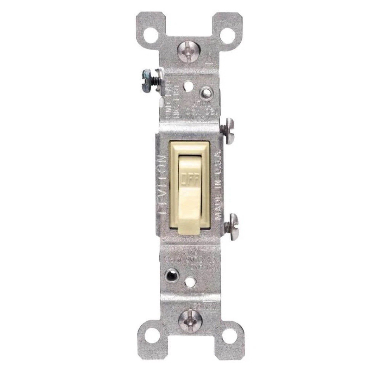 15 Amp Single-pole Switch, (10-pack) | Leviton Switches Ac/ca of Light , Ivory