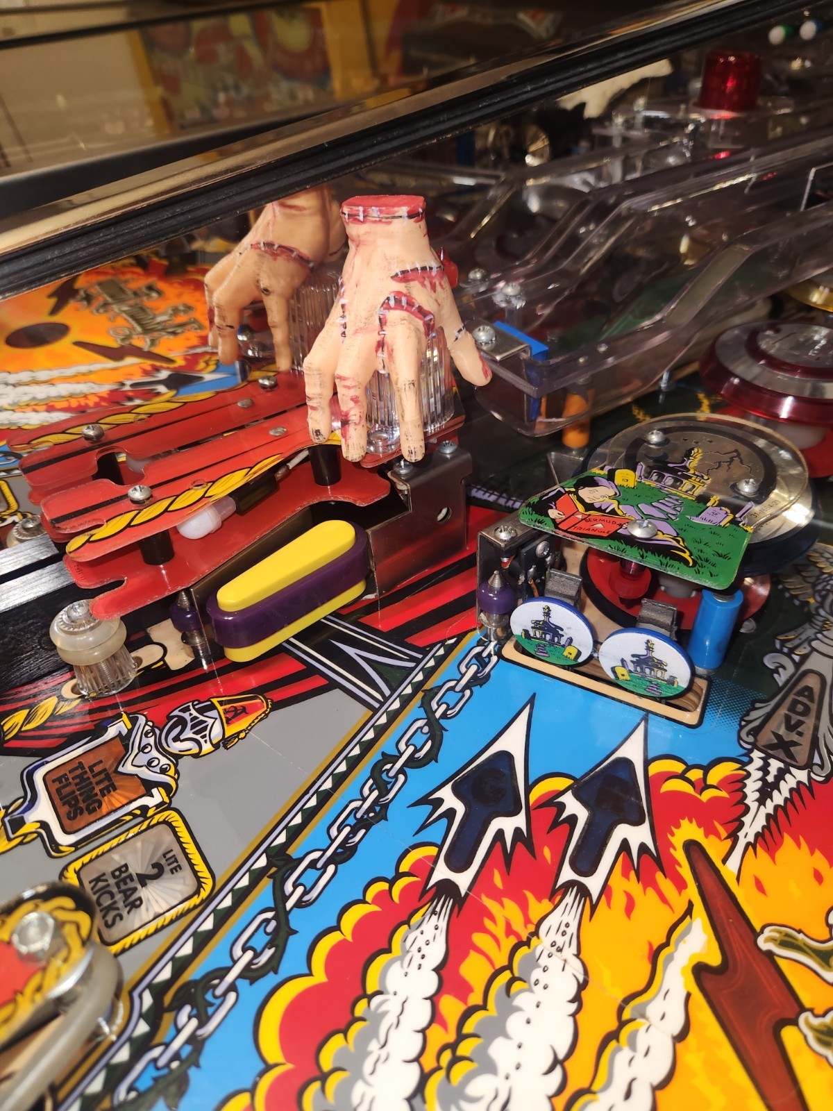 Addams Family Pinball Machine THING Flasher Mod HAND PAINTED