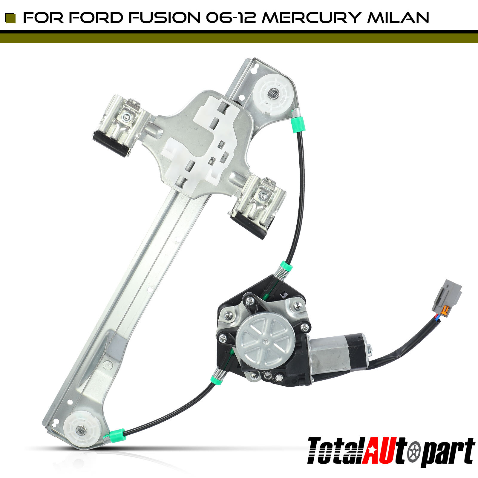 Power Window Regulator with Motor for Ford Fusion 06-12 Lincoln Zephyr Rear Left