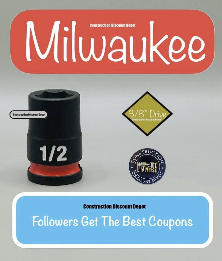 Milwaukee 49-66-6106 SHOCKWAVE Impact 3/8" in Drive 1/2" in. Standard Socket
