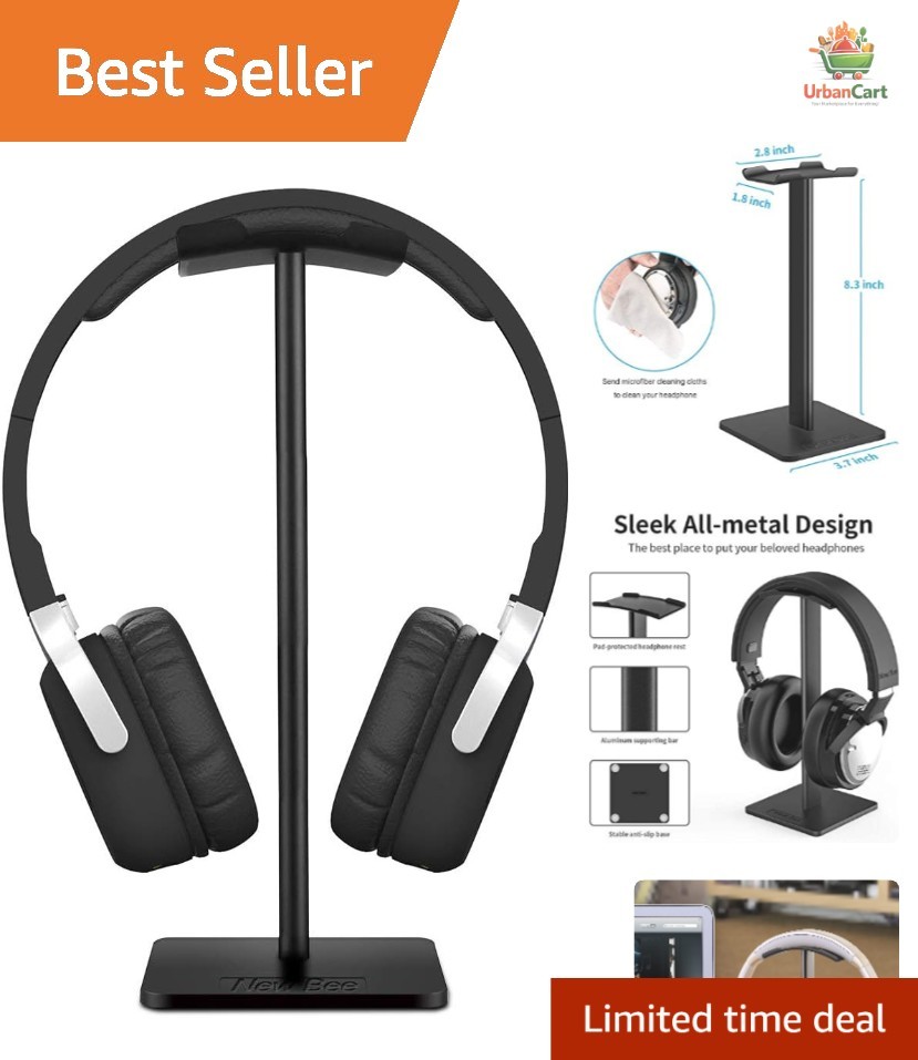 Stylish Aluminum Headphone Stand for All Headphones - Compact & Flexible Design