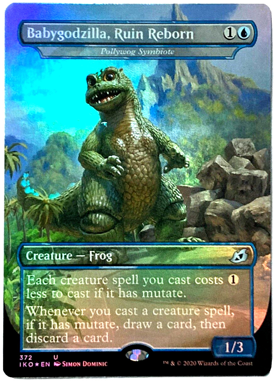 MTG Babygodzilla, Ruin Reborn FOIL Ikoria: Lair of Behemoths 372 NM