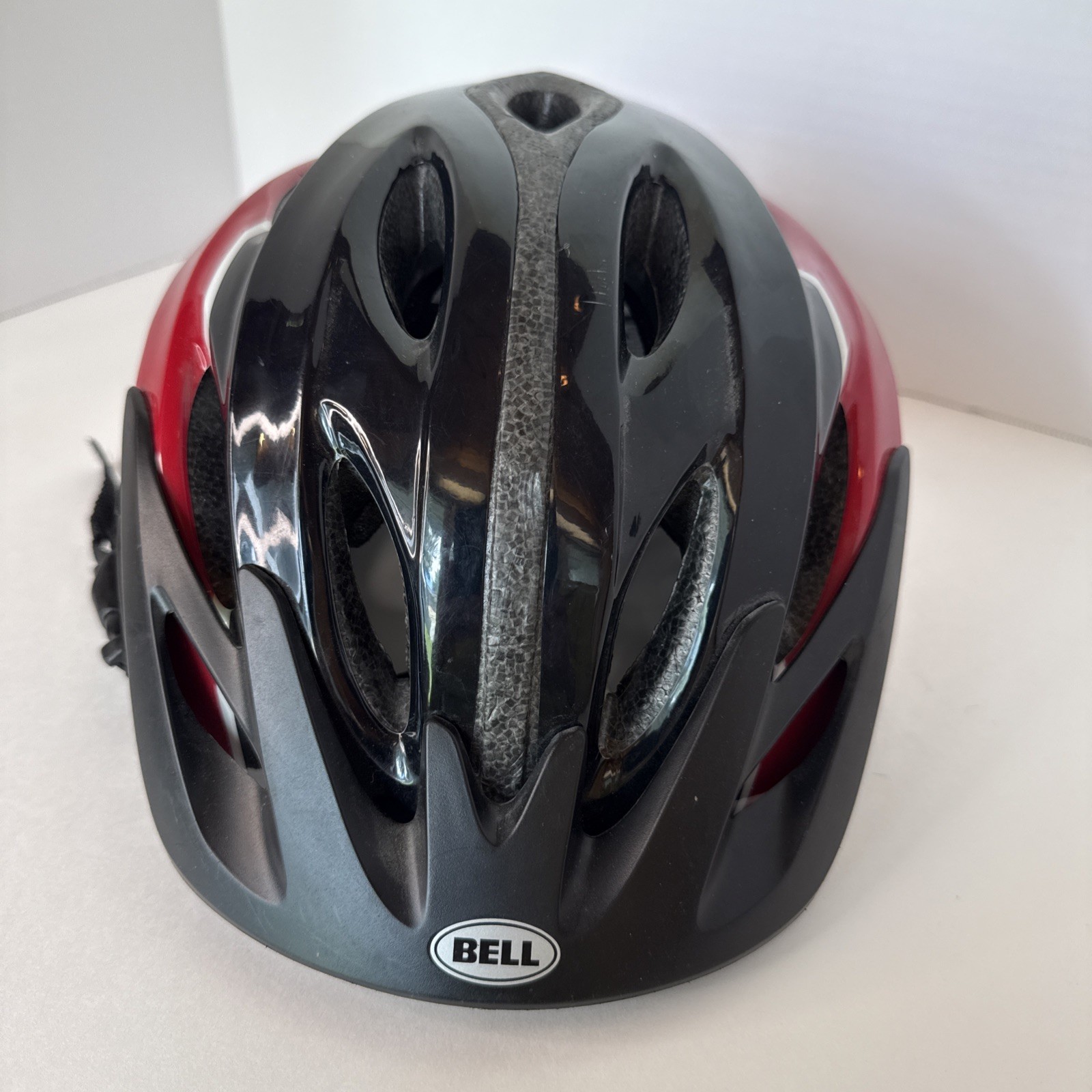 Bell Ringer Bicycle Helmet Black Red Vented Road Bike Cycling Helmet Adjustable