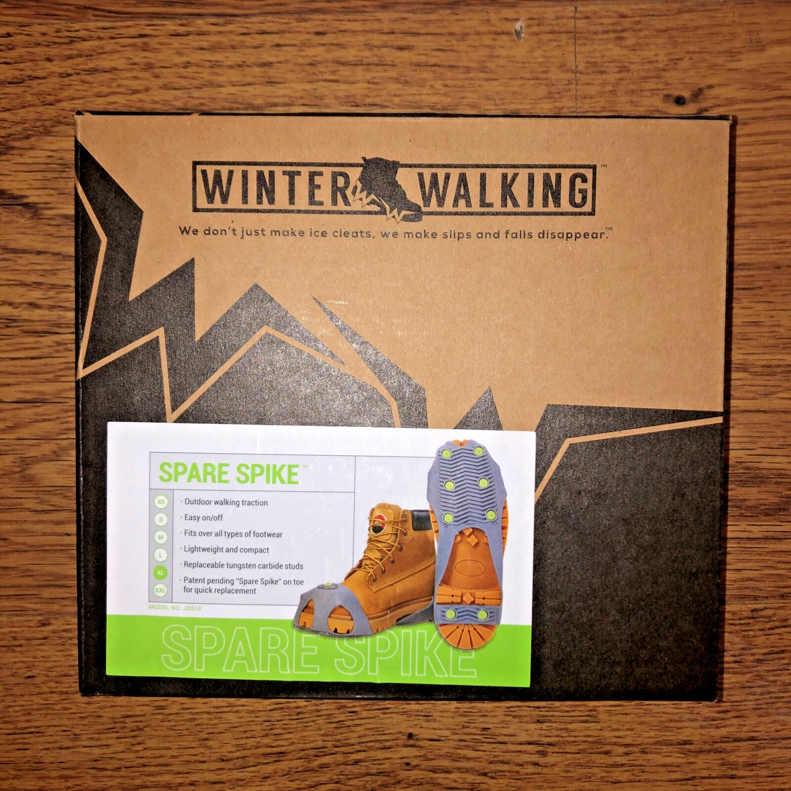 New Winter Walking Spare Spike Ice and Snow Cleat Spikes Mens XL Sz 11 - 13.5