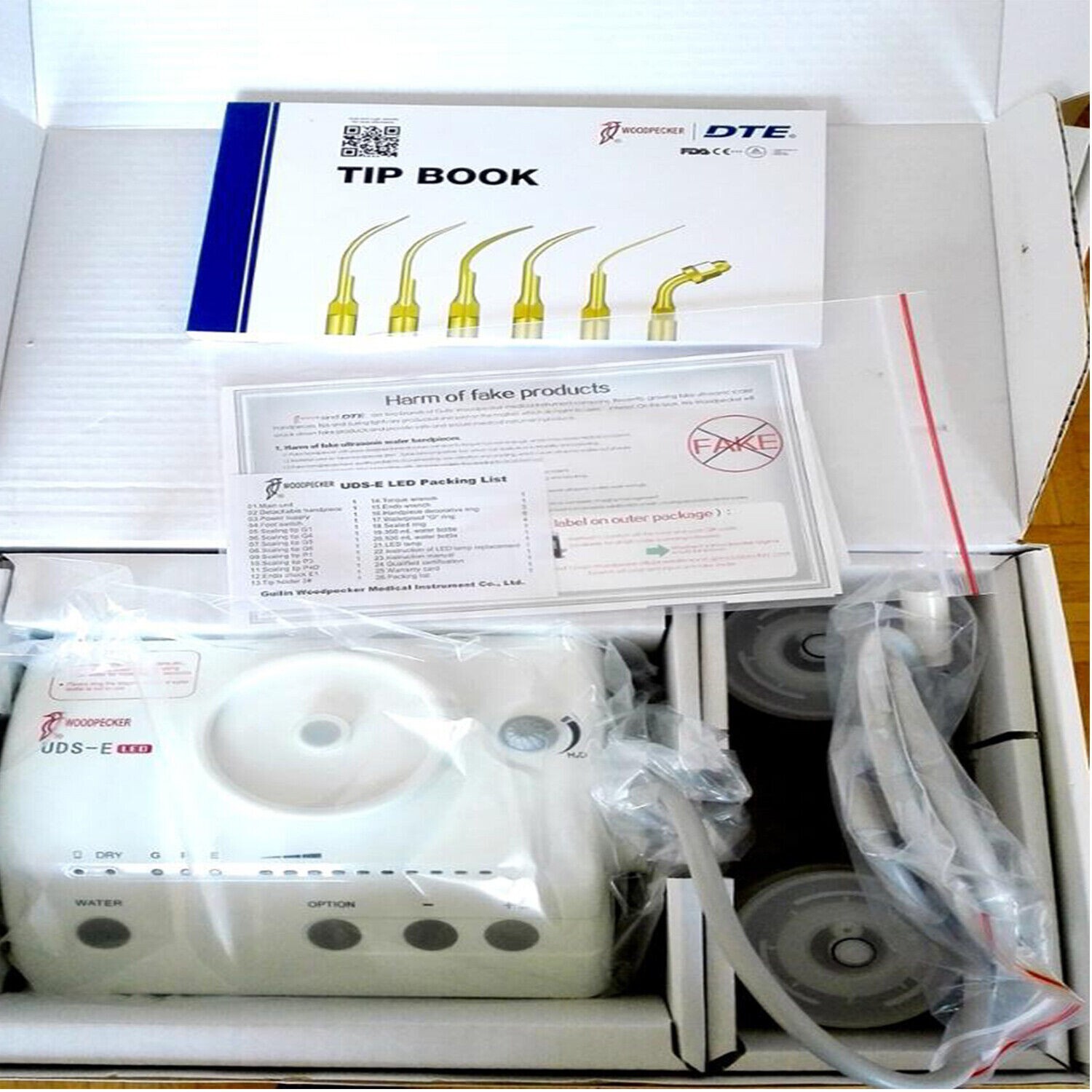 Woodpecker Dental UDS-E UDS-P LED Ultrasonic Piezo Scaler Scaler Handpiece
