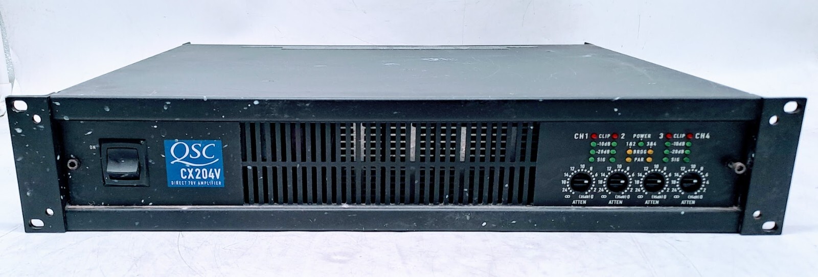 QSC CX204V 4-channel 300W 70V Power Amplifier + QSC DSP-3 External Power - READ