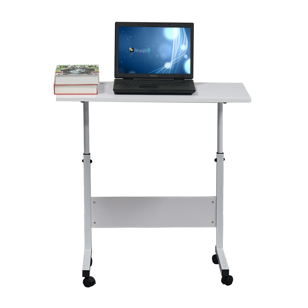 15MM Chipboard & Steel Side Table with Baffle White L