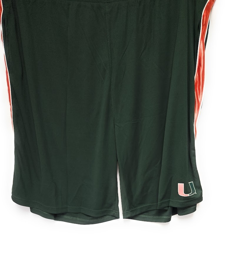 Mens Fanatics Univ of Miami Hurricanes Big & Tall NCAA Perf Athletic Shorts