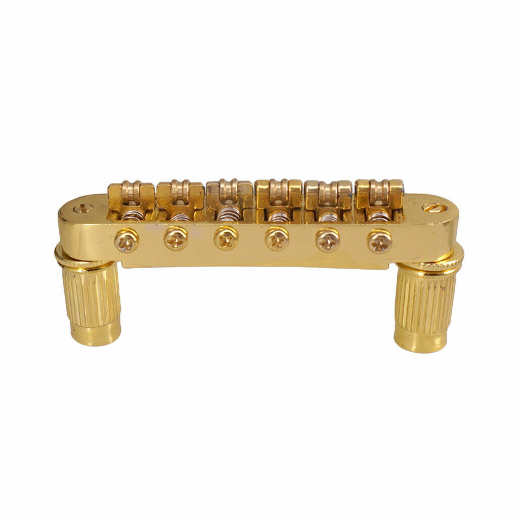 Brass Roller Saddle Guitar Bridge Tailpiece Sets for Les Paul LP SG