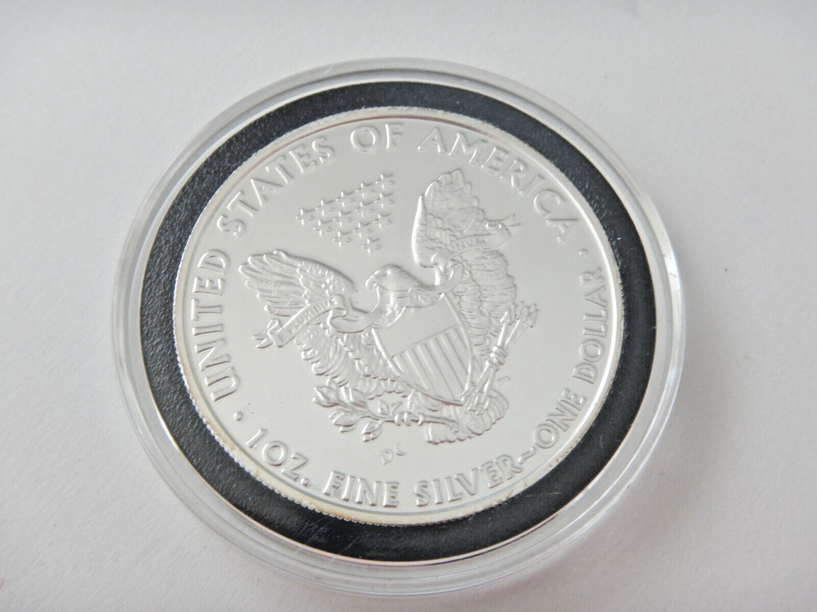 2009 DC Proof Overstrike 1oz Mint State Silver Eagle $1 Daniel Carr