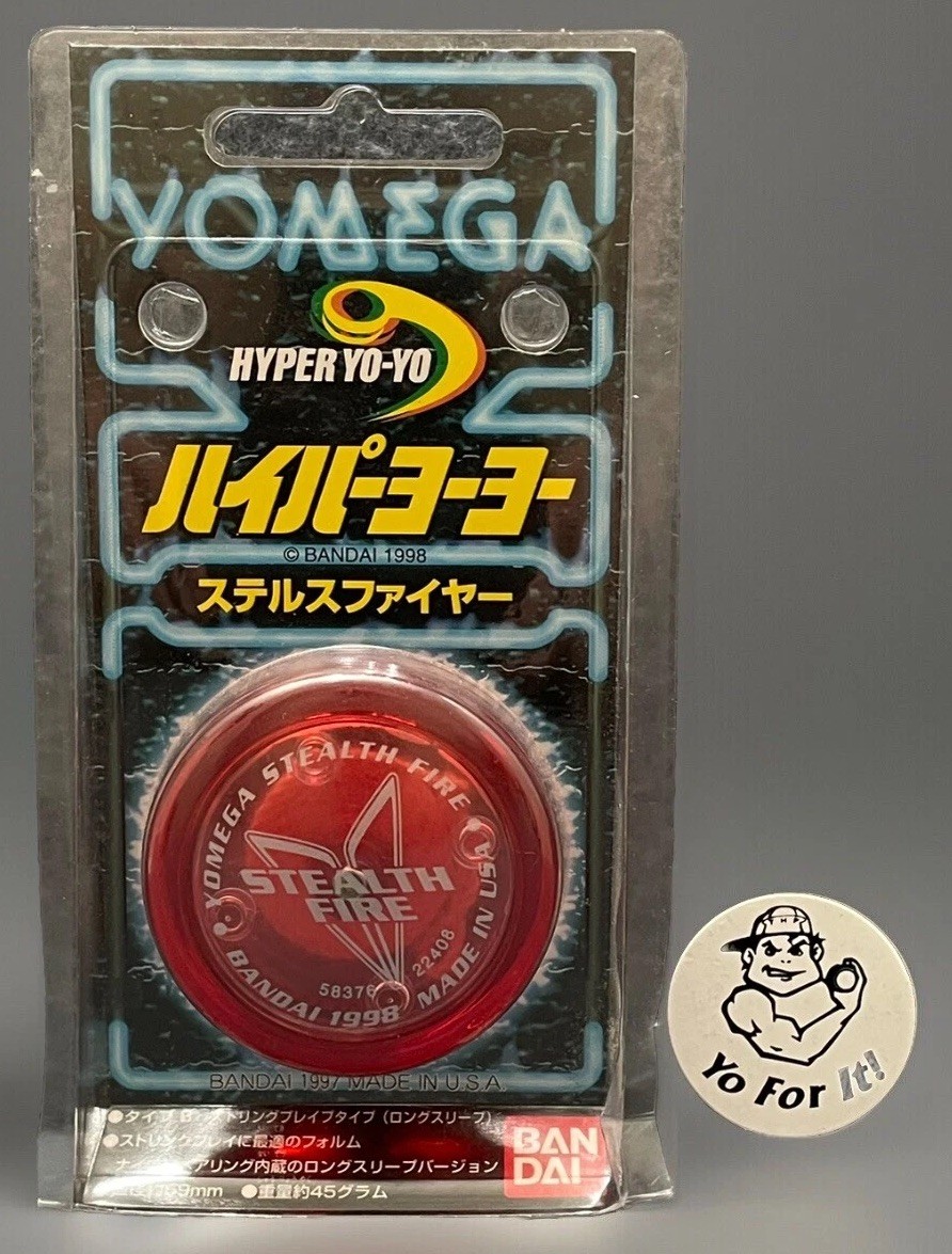 Yomega Hyper Yo-Yo Stealth Fire Rare Ban Dai Japan Release Red NOS Vintage