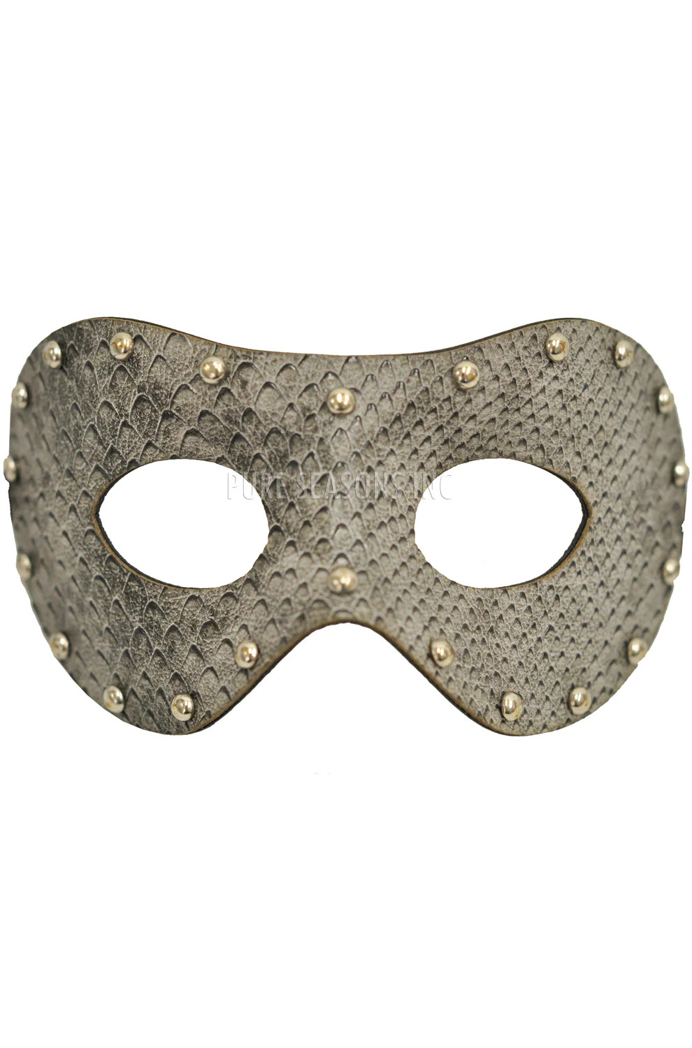 Brand New Mardi Gras Studded Stranger Masquerade Mask (Snake Grey)