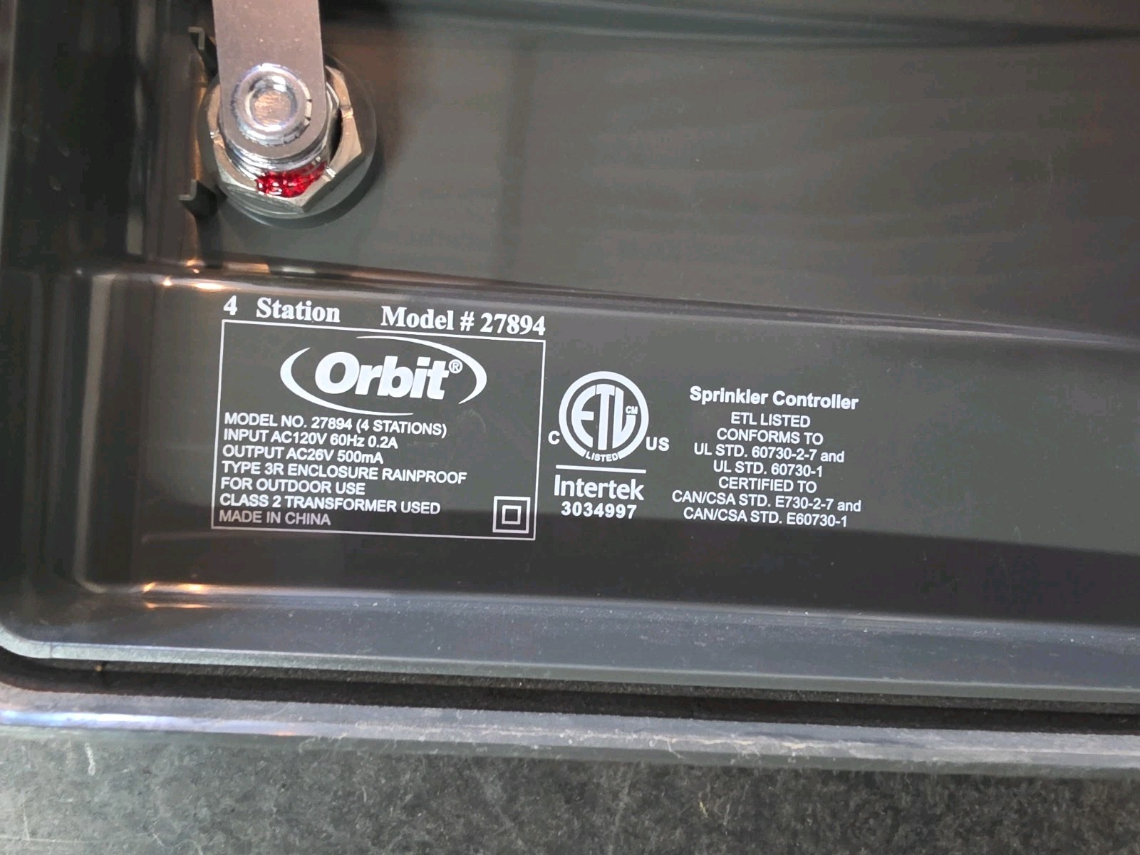 Orbit 27894 Easy-Set Logic 4-Station Sprinkler Timer Controller Weatherproof