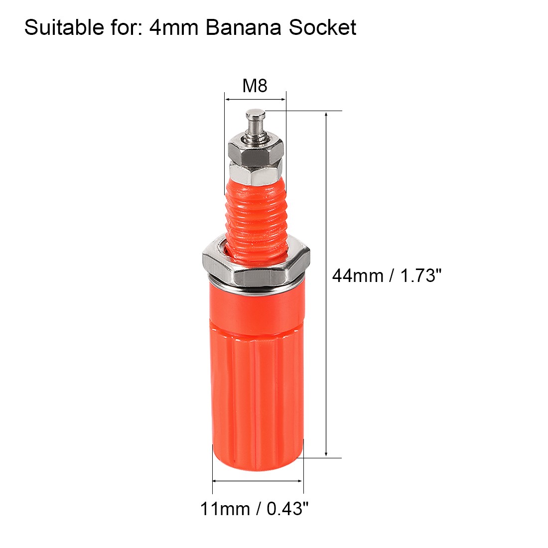 2 Pairs Binding Post M8 Thread Amplifier Connector Banana Plug Jack Socket