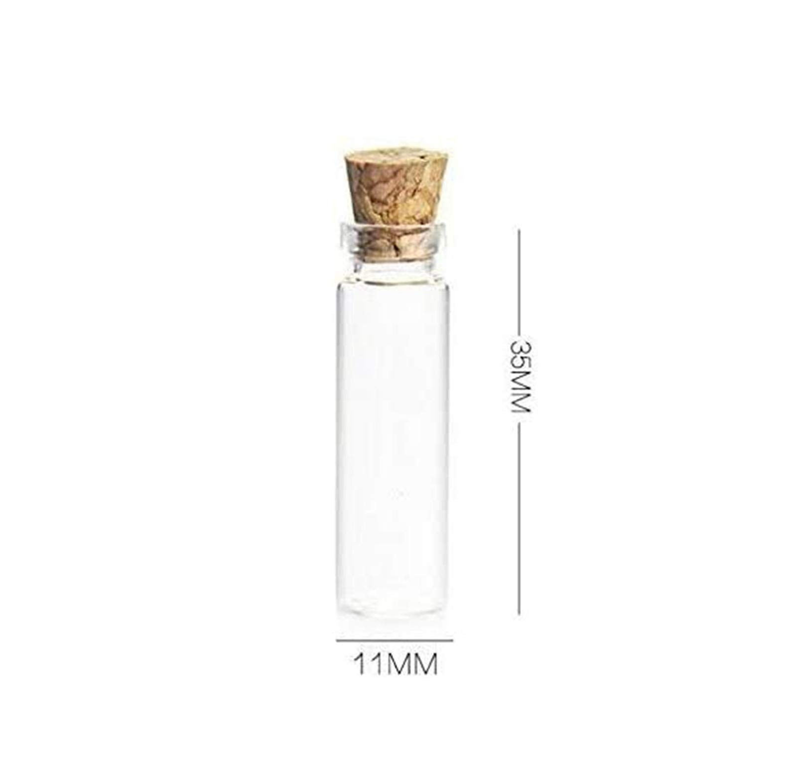 com 60 Pcs 2ml Mini Vials Clear Glass Bottles Jars Tall Tiny Jars with Corks Sto