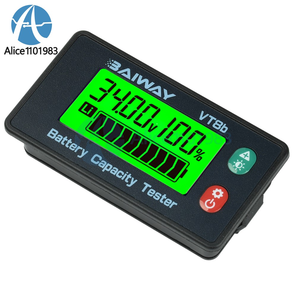 DC 8-120V LCD Battery Capacity Indicator Voltage Meter for Acid/Li-ion/LiFePO4