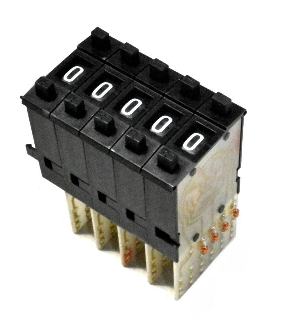 Omron Thumbwheel Switch 5 Piece A7PH-207 Assembly