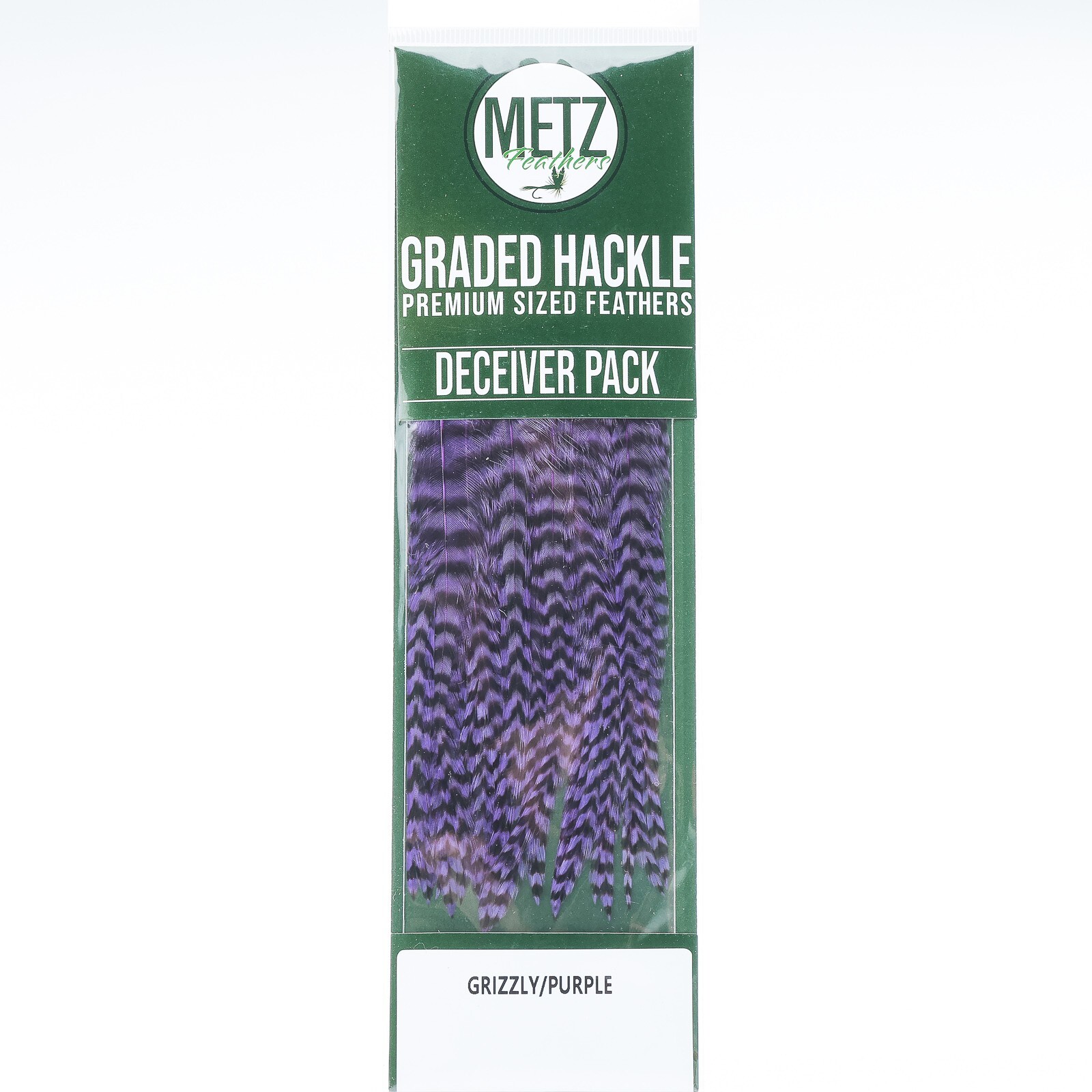 Metz Hackle Deceiver Pack - Grizzly/Purple