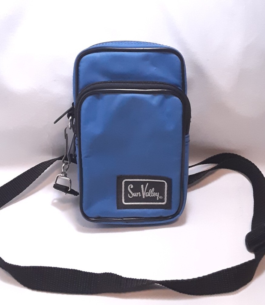 Sun Valley Camera Case W/Pockets, Shoulder Strap Blue (7"×4" in)