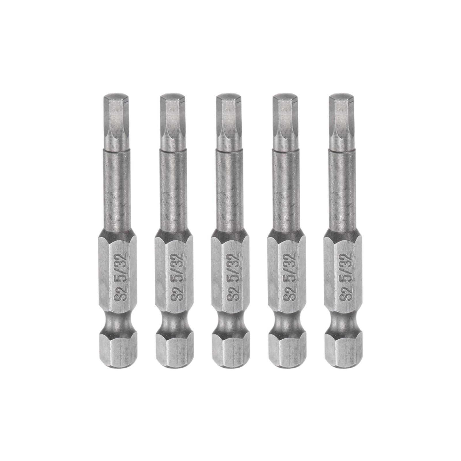 5pcs 5/32" Hex Screwdriver Bit 1/4" Hex Shank 2" Length Magnetic Power Drill Bit