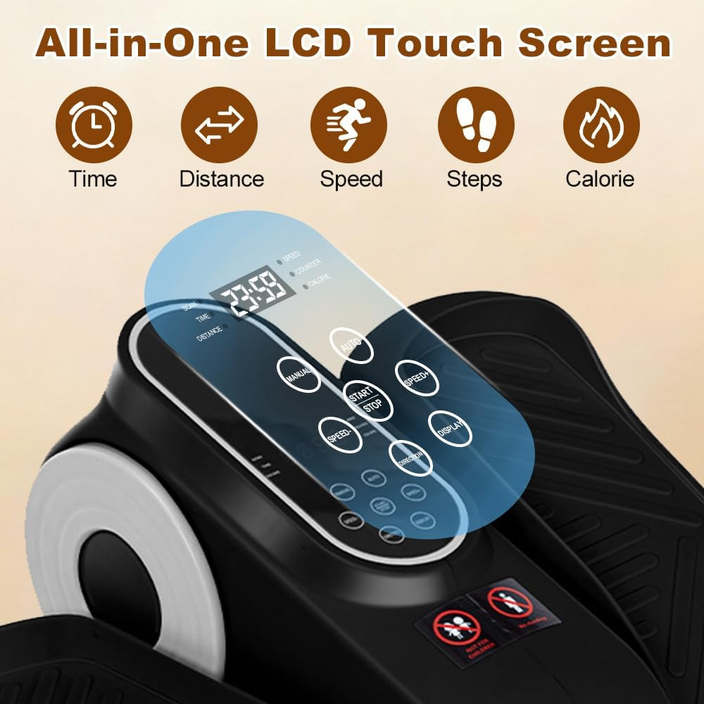 Adjustable Under Desk Elliptical Machine for Seniors - Seated Leg Exerciser