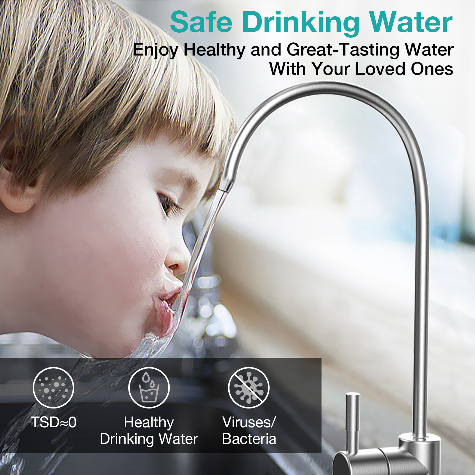 WP2-400 GPD Tankless UV Reverse Osmosis Water Filter System Extra 2-Year Filters