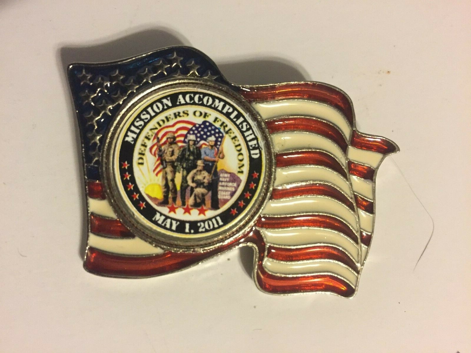 Mission Accomplished Defenders of Freedom Coin/pin pledge of allegiance #11129