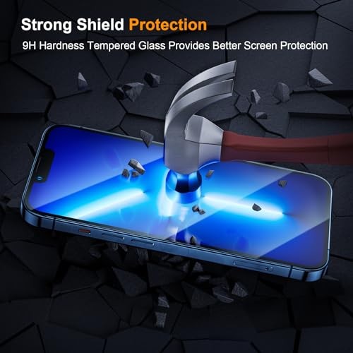 3 Pack Screen Protector for iPhone 13 with 3 Pack Camera iPhone 13 6.1" Clear