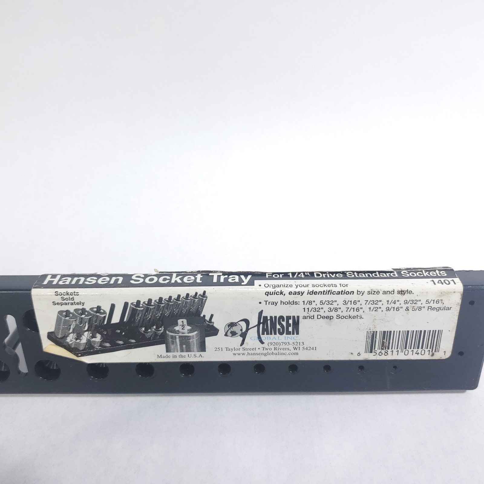 Hansen Socket Tray 1/4" Drive SAE Deep Shallow 1401