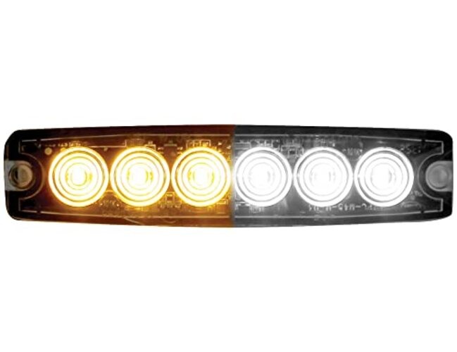 Buyers Products 8892202 5 in Ultra Thin LED Strobe Light Surface 5" Amber/Clear
