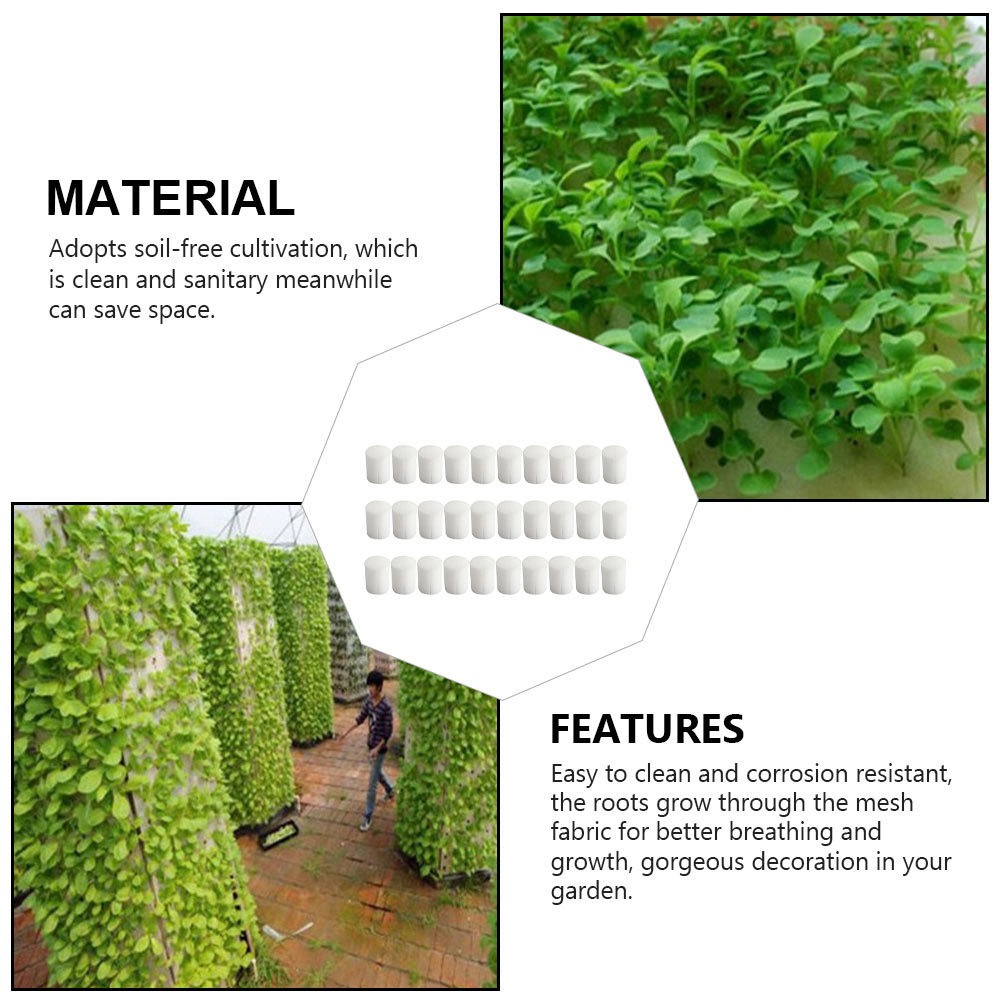 120 Pcs White Soilless Hydroponic Sponge Blocks for Vegetable Growing