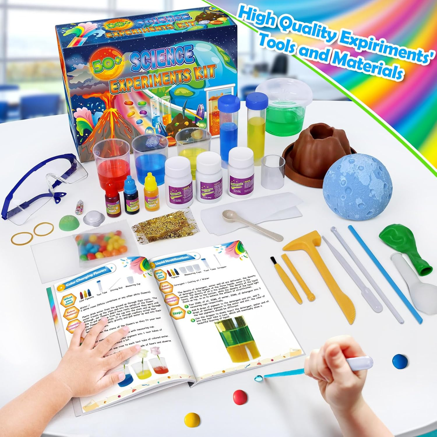 50+ Science Lab Experiments Kit for Kids, STEM Activities Educational Scientist