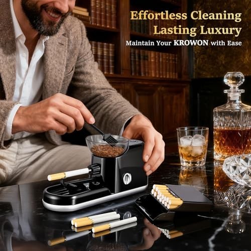 Automatic Electric Cigarette Rolling Machine - One-Touch Maker & Accessories Kit