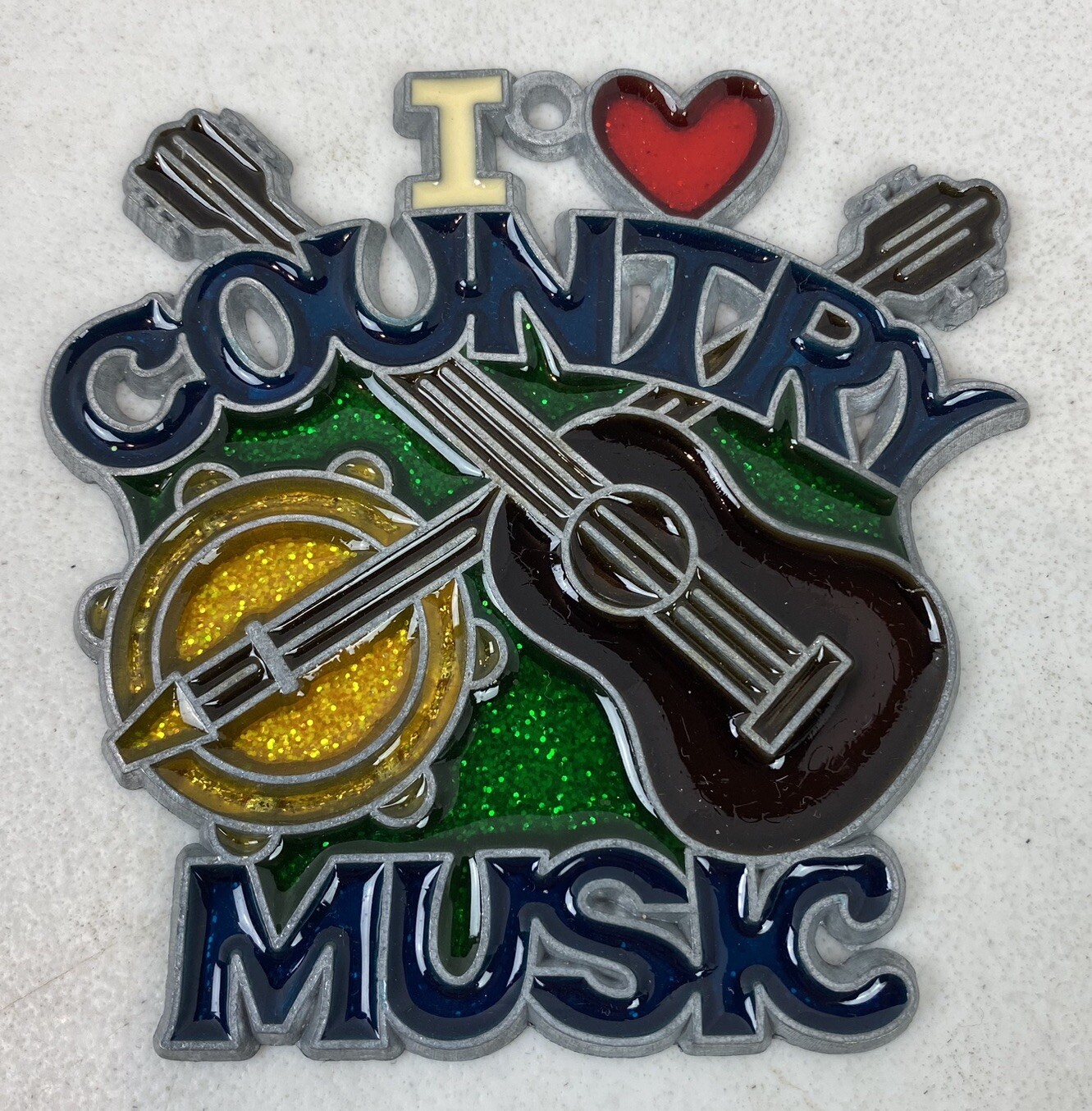 I Love Country Music Suncatcher Sun Catcher Stained Glass Style Window Hanging