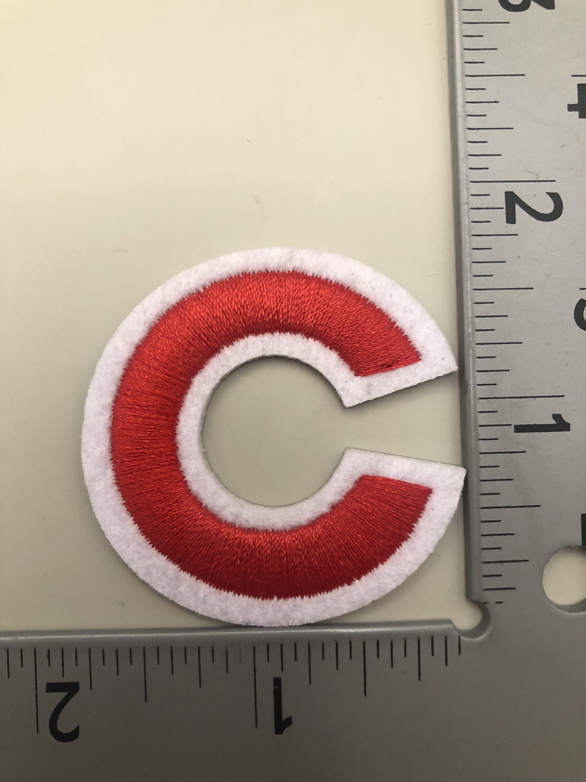 Chicago Cubs C Iron On Logo Patch 1.75”