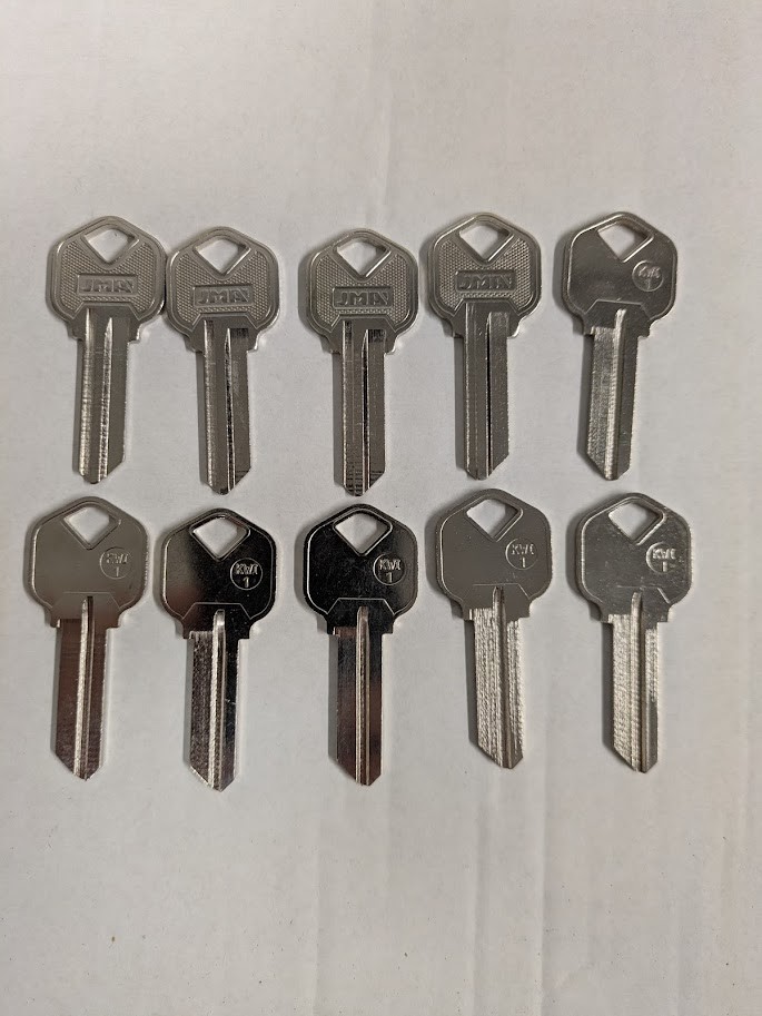KWIKSET KW-1 House Key Blanks 10 PACK Maintenance RE KWIKSET ERA CYLINDER