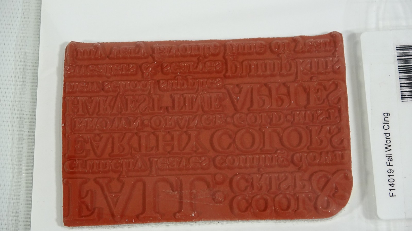 Impression Obsession Fall Word Cling Rubber Stamp F14019