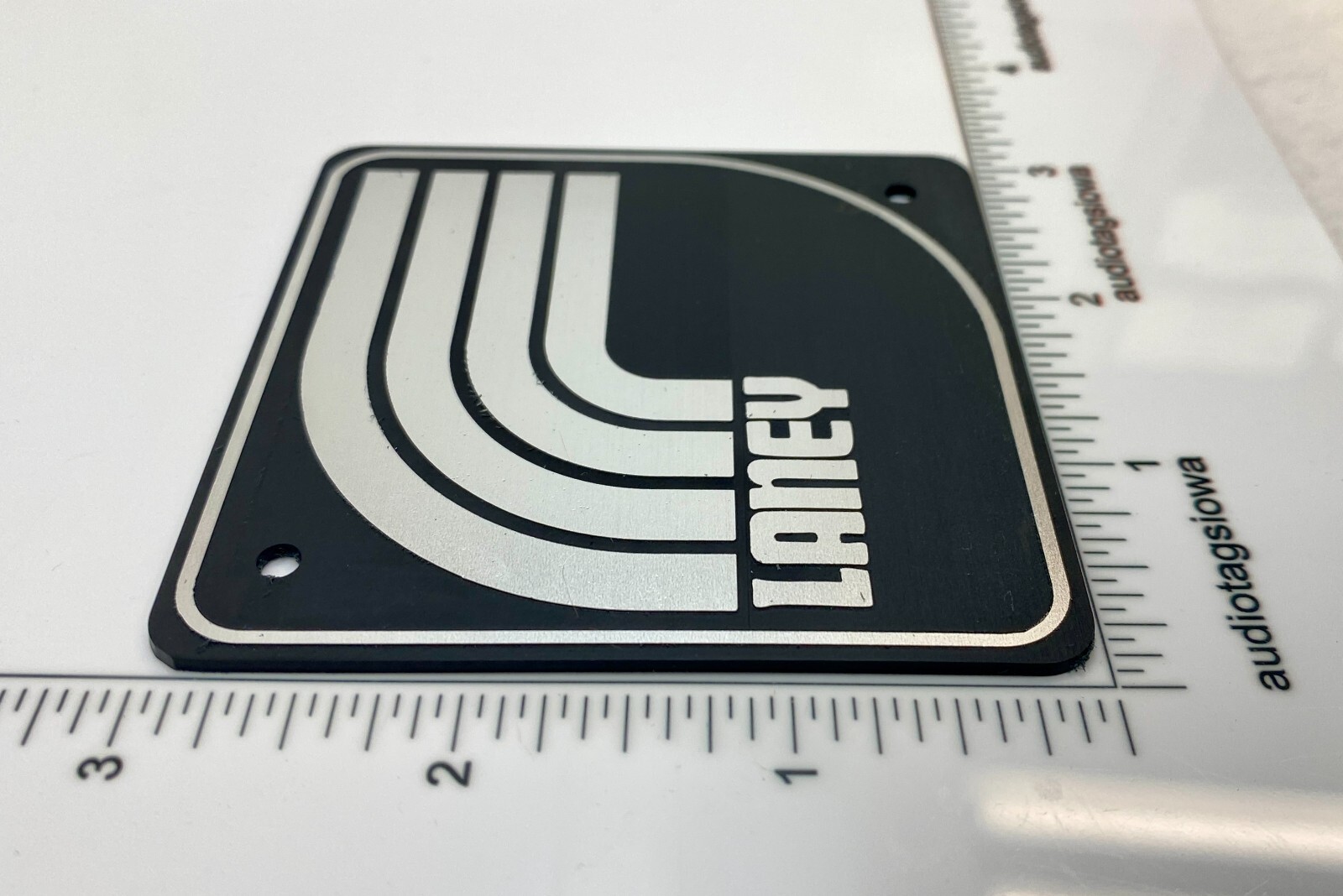 Laney Klipp Amplifier Badge Logo Custom Made Incised Acrylic