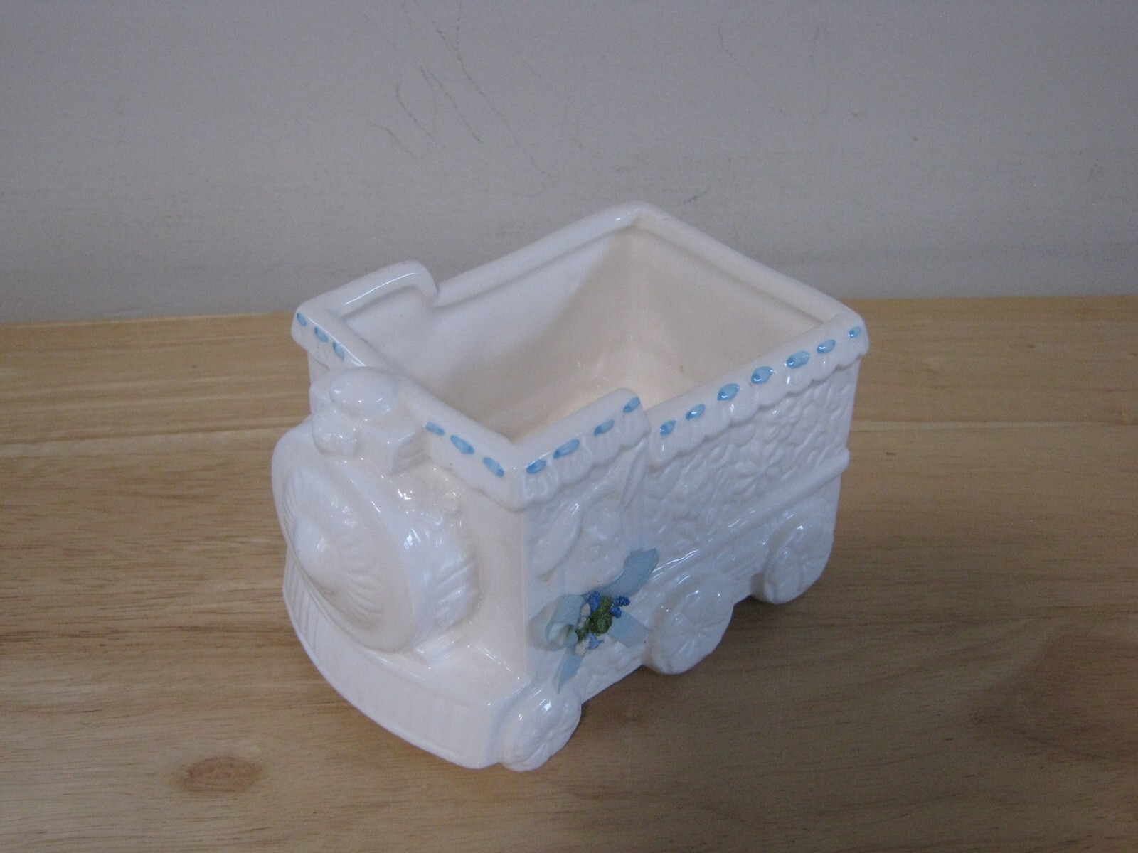 Baby Train Nursery Planter with Bear and Bunny