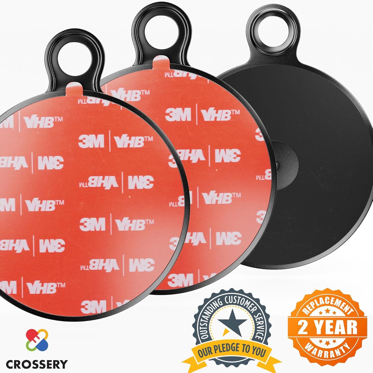 Dashboard Pad Mounting Disk for Suction Cup - 3M Phone Car Mount Red
