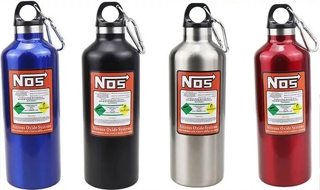 Nos Nitrous Insulated Stainless Steel Water Bottle Travel Camping Brand NEW