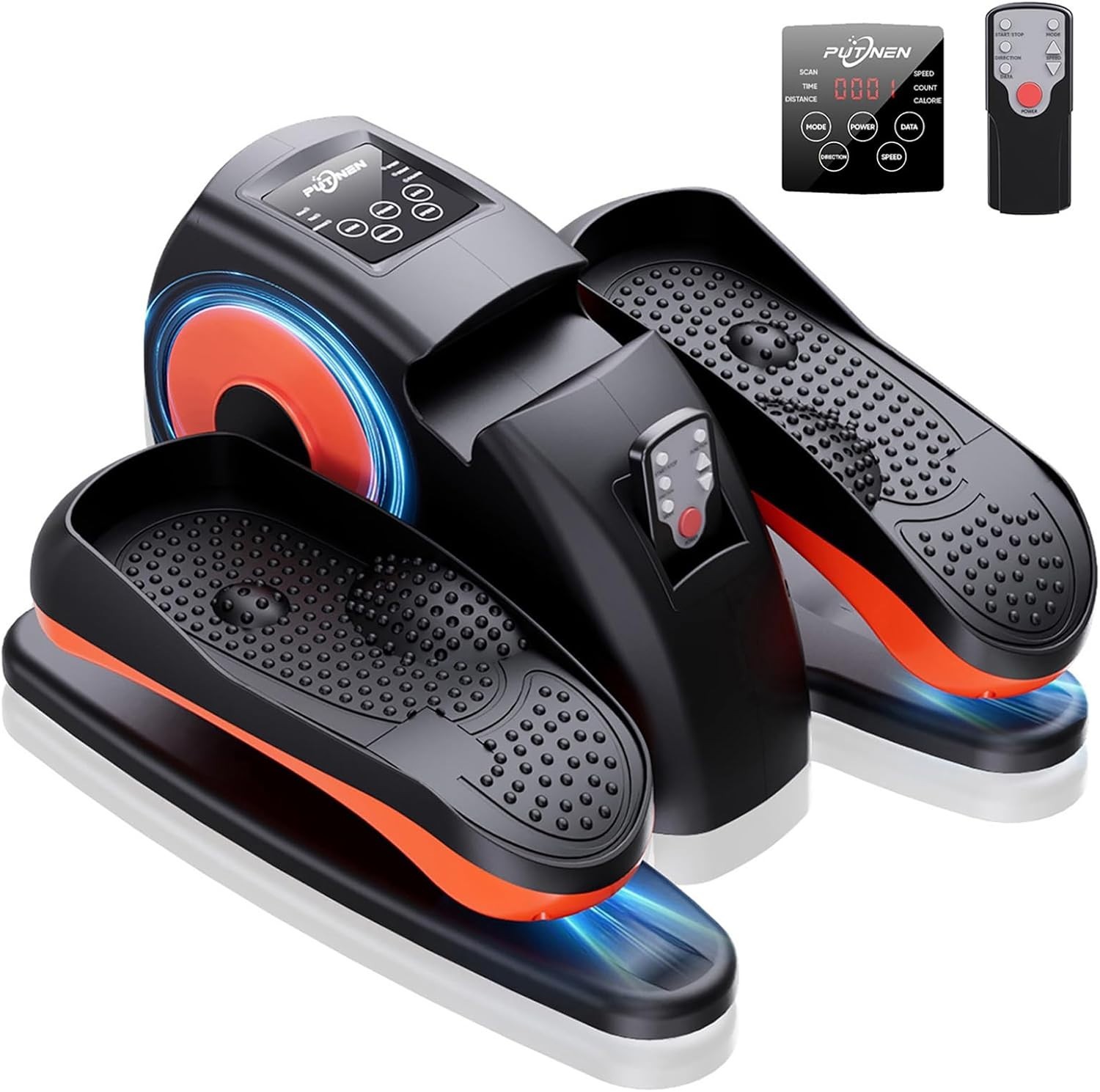 Under Desk Elliptical Machine - Portable Quiet Leg Exerciser with Remote Control