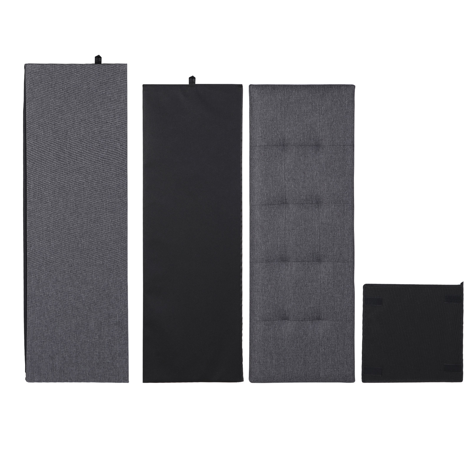Folding Storage Ottoman Bench 43Inch Footrest Storage Chest w/Divider Dark Gray