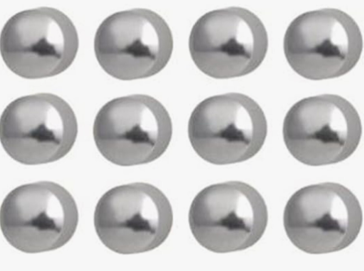 Studex Sterilized Earrings Surgical Steel Ear Stud Silver 12 Pair for women 3 mm