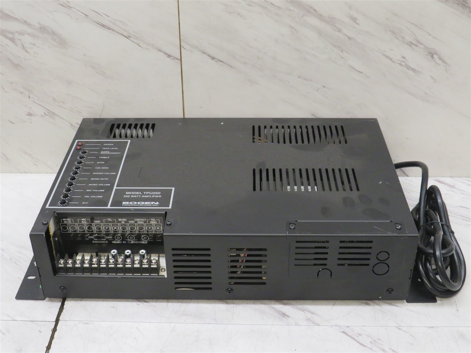 Bogen Communications 250W Telephone Paging Amplifier TPU250 - TESTED